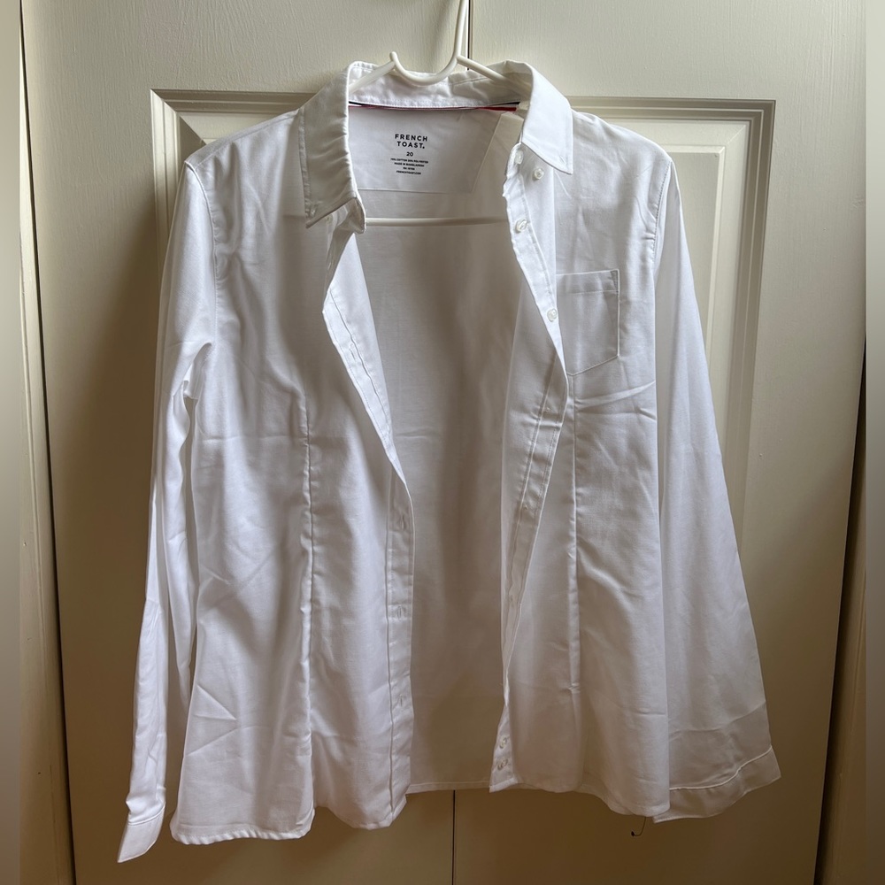 French Toast Button Down Uniform Shirt Girls